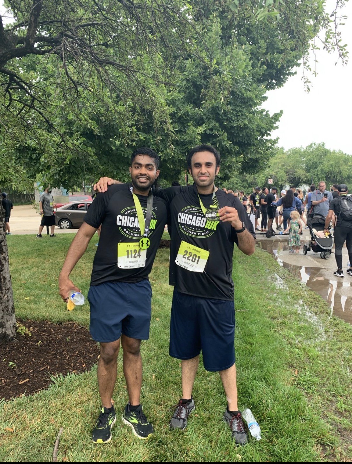 With a friend after the race