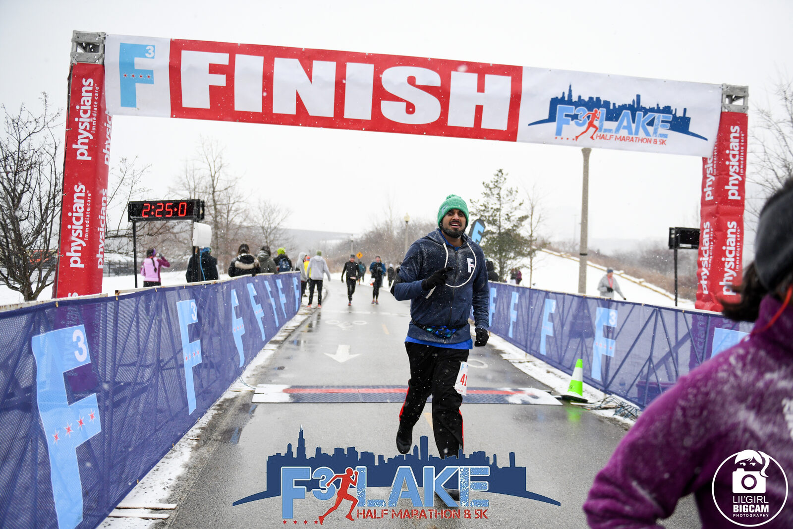 Crossing the finish line