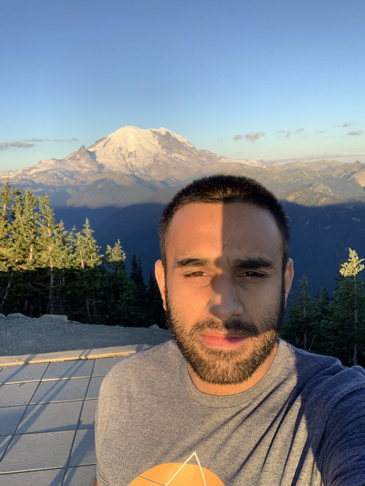 Sunrise over the mountain